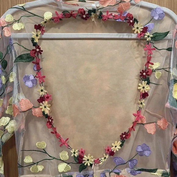 Flower Mesh Dress - Picture 6 of 12